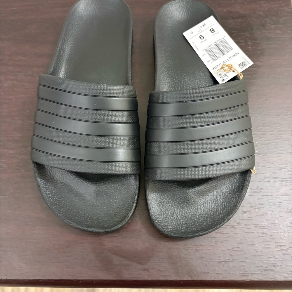 adidas Black Slide Sandals size 8